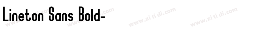 Lineton Sans Bold字体转换